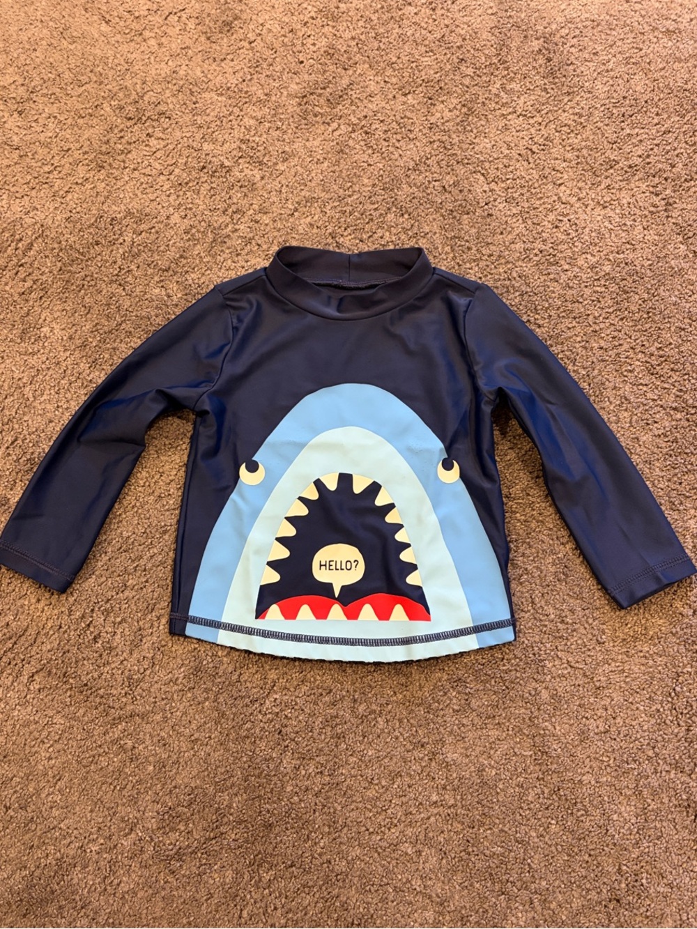 Carter's Navy and Light Blue Shark Rashguard